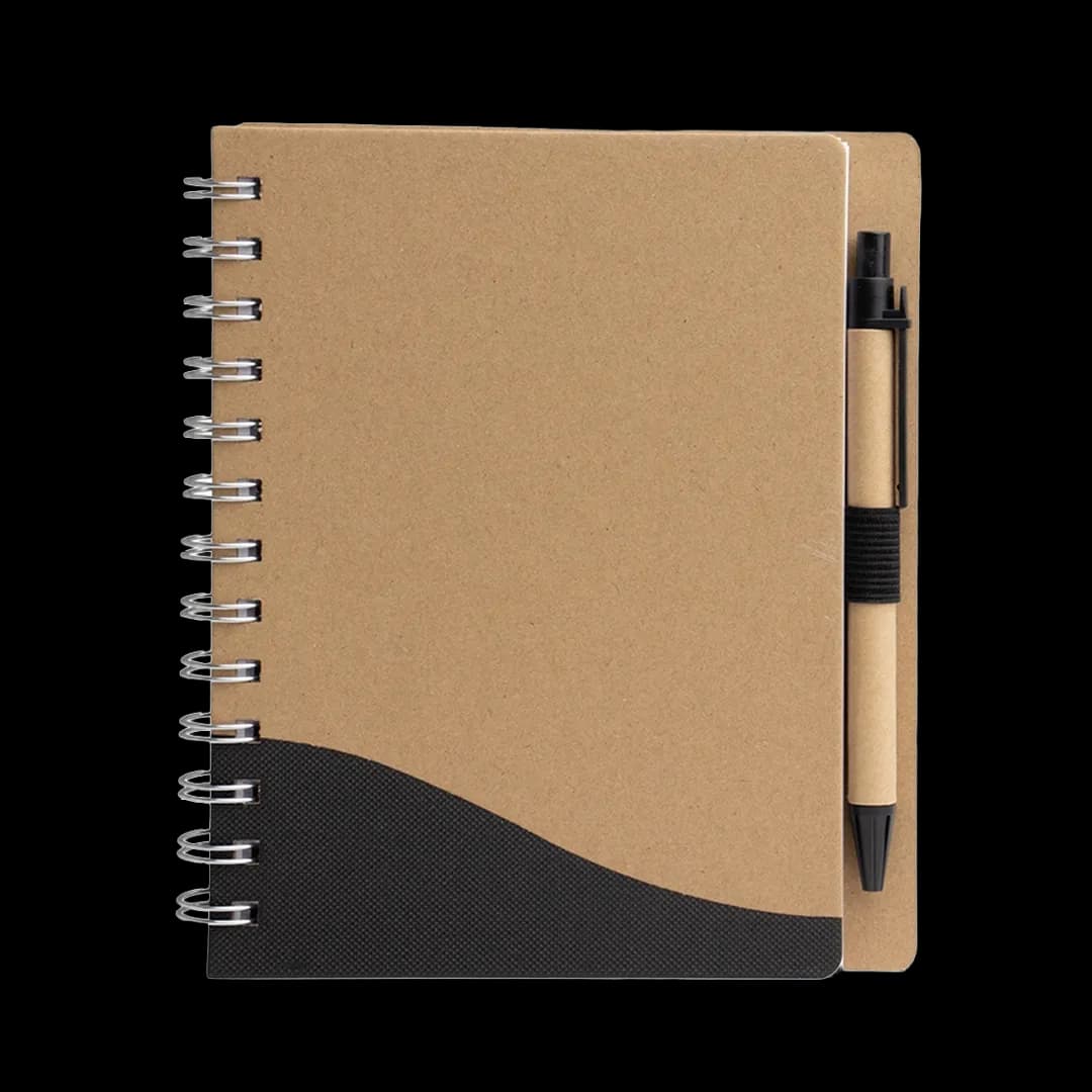 CADERNO ECOLÓGICO COM CANETA