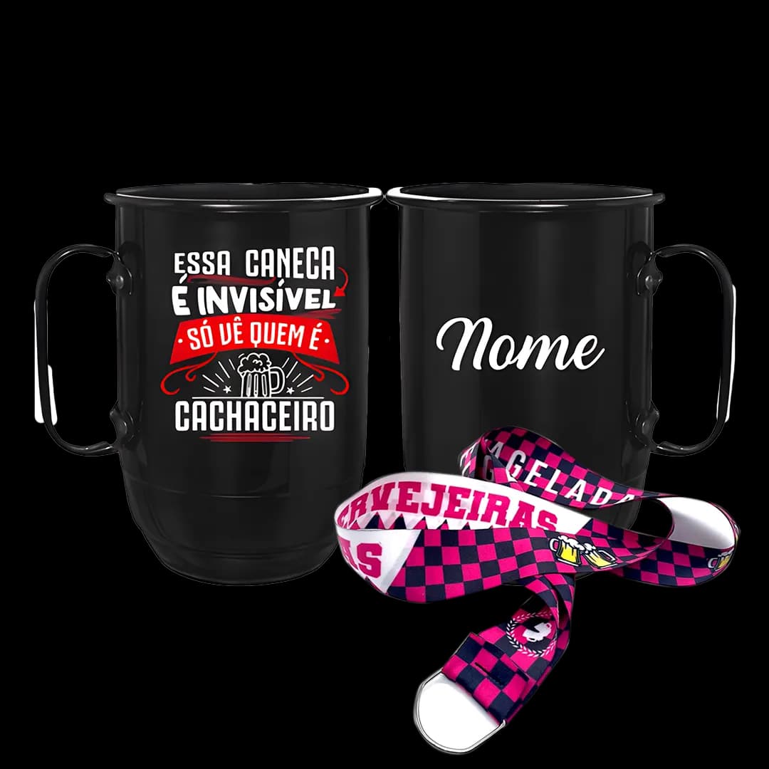 Caneca de alumínio + tirante